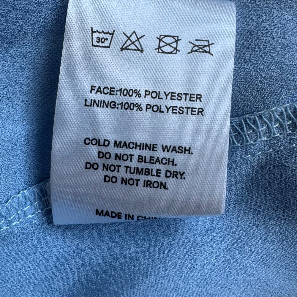 Peppermayo Evander Light Blue Chiffon Strapless High Low Maxi Dress NWT Small - Picture 10 of 13